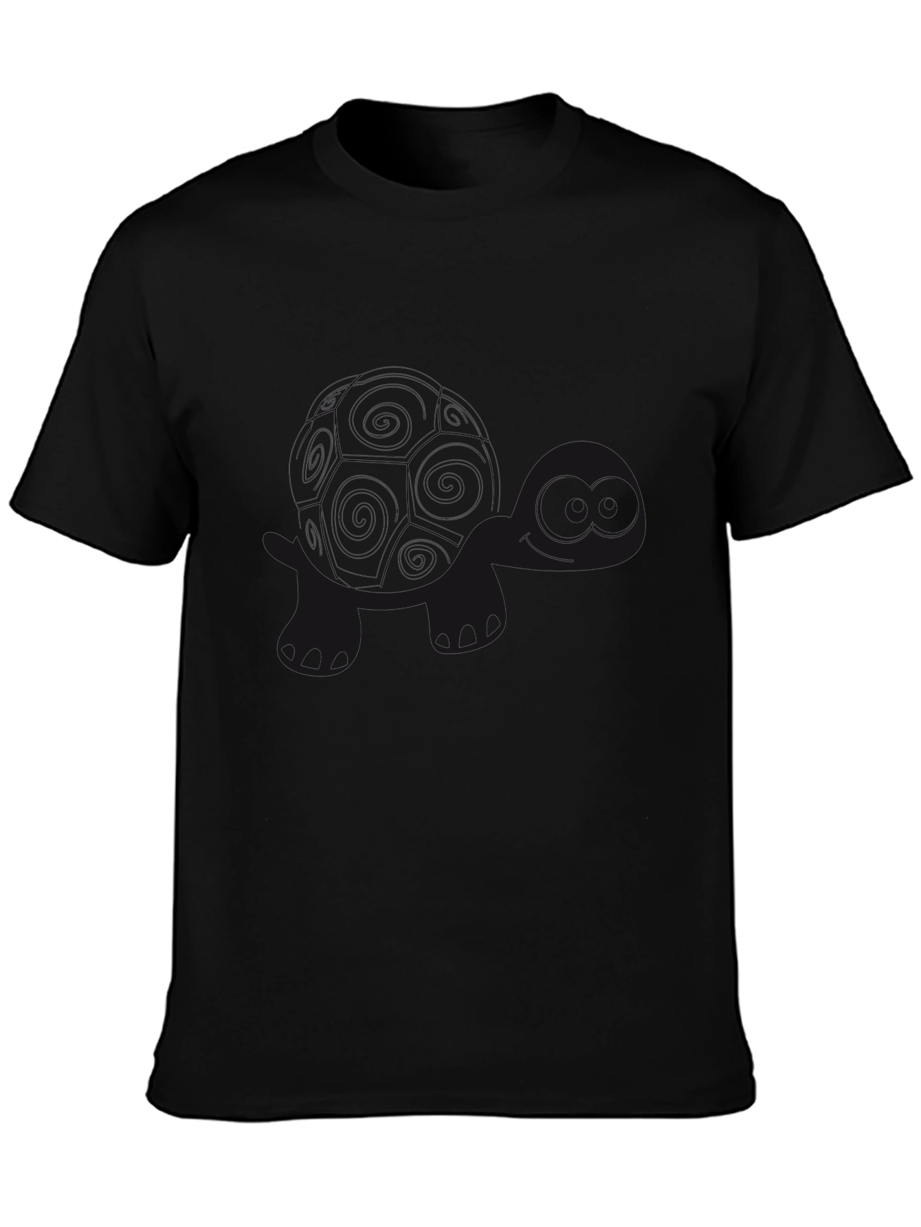 Black Turtle Print Tee - Casual Comfort
