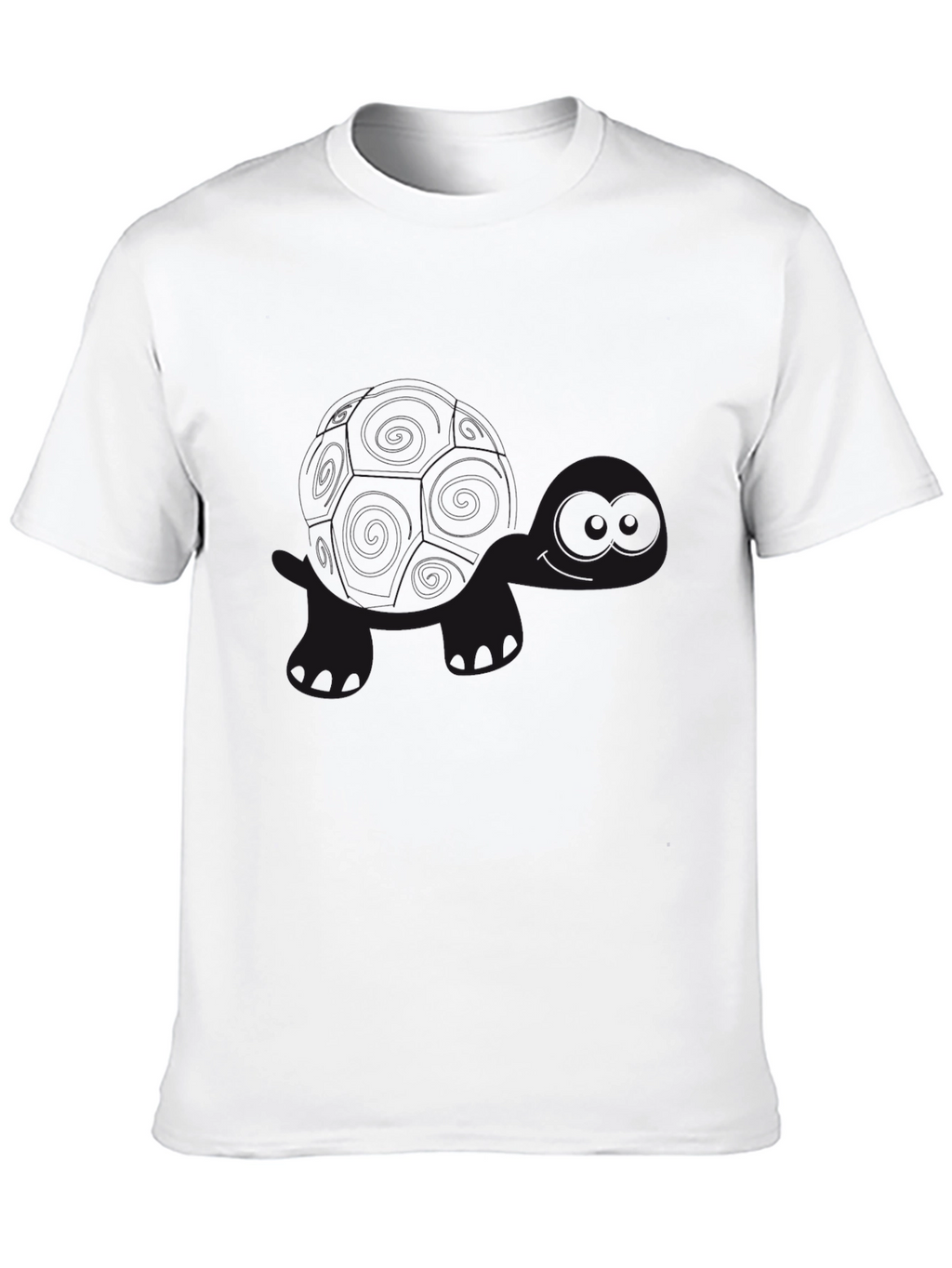 Black Turtle Print Tee - Casual Comfort