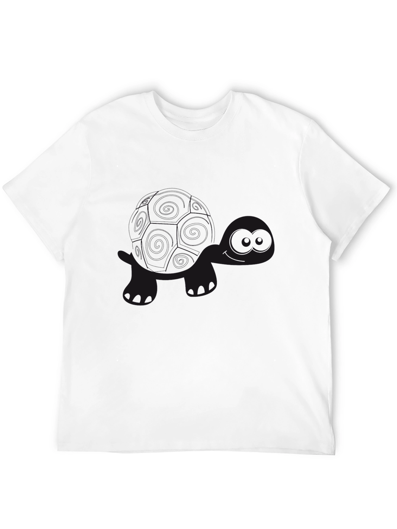 Black Turtle Print Tee - Casual Comfort