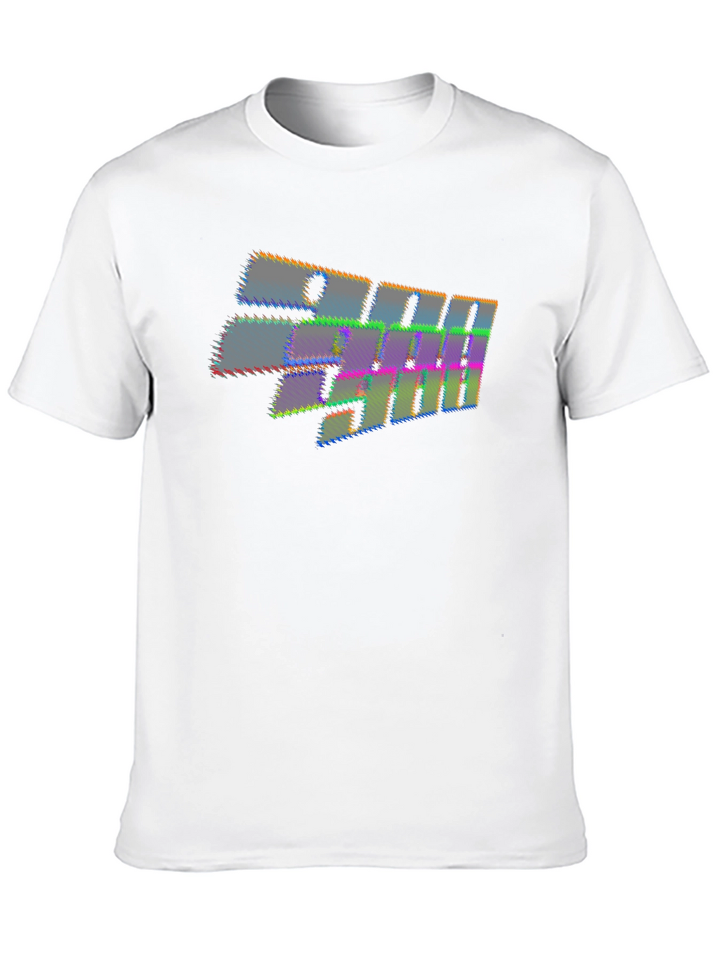 Retro Glitch Graphic T-Shirt - Black