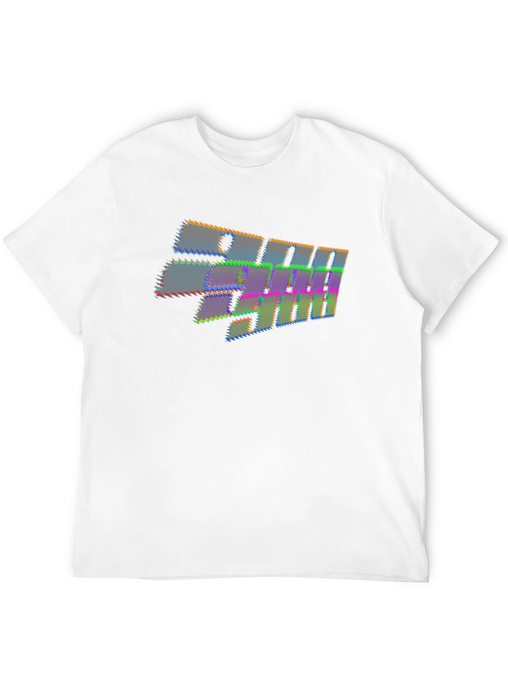 Retro Glitch Graphic T-Shirt - Black