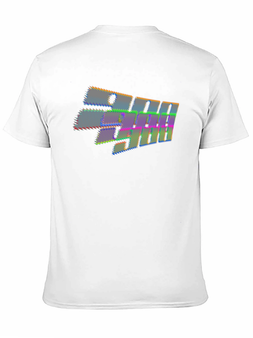 Retro Glitch Graphic T-Shirt - Black