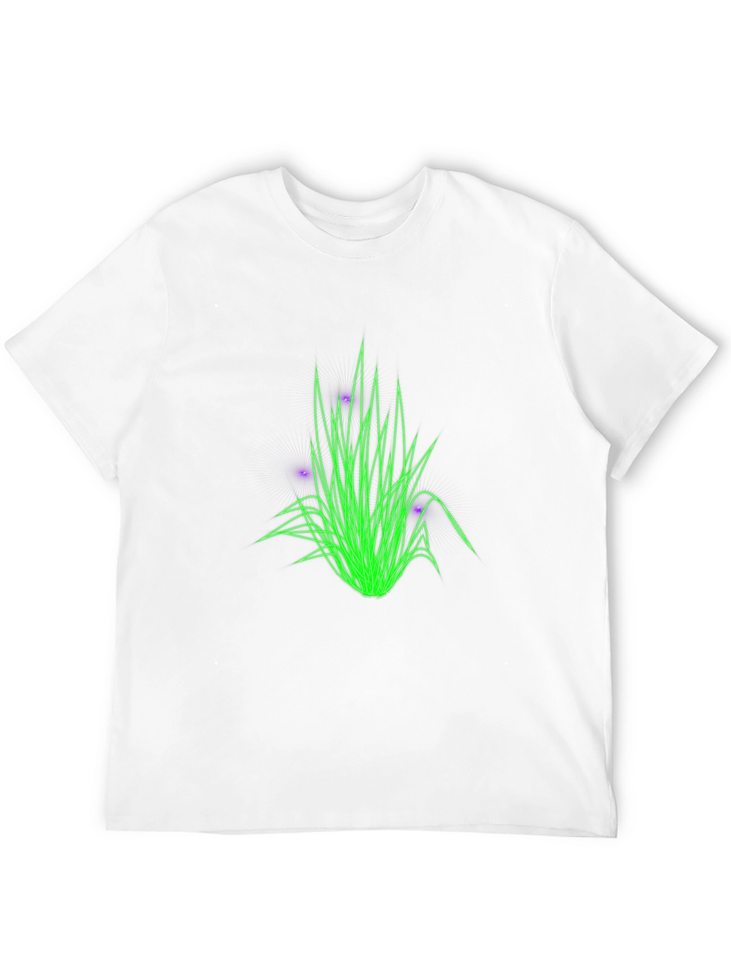 Neon Grass Graphic Tee - Stylish Black T-Shirt