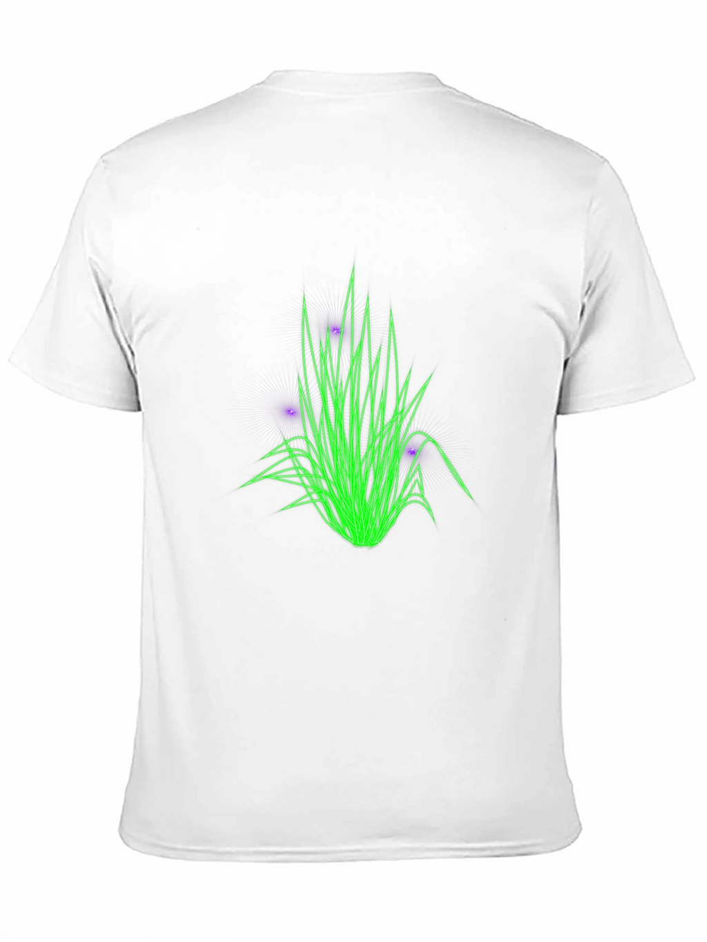 Neon Grass Graphic Tee - Stylish Black T-Shirt