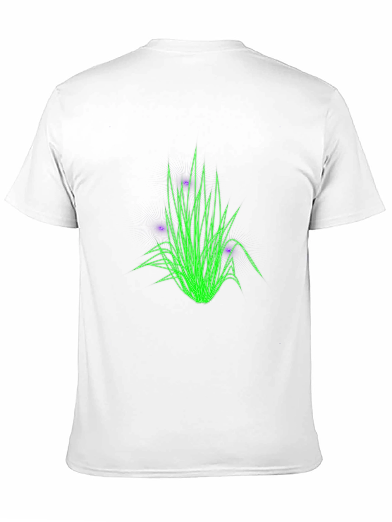 Neon Grass Graphic Tee - Stylish Black T-Shirt