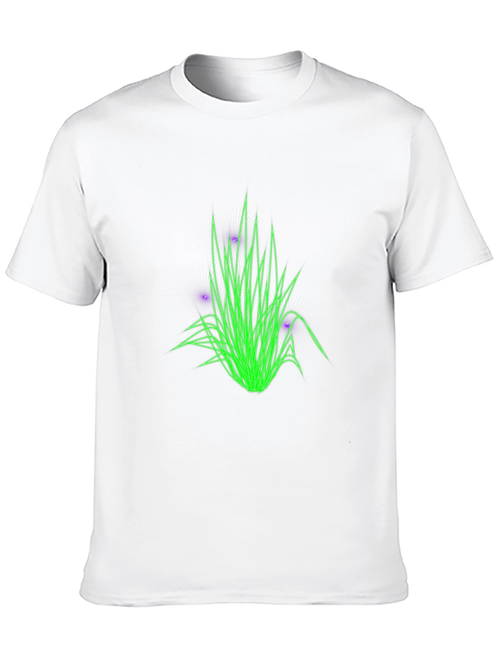 Neon Grass Graphic Tee - Stylish Black T-Shirt