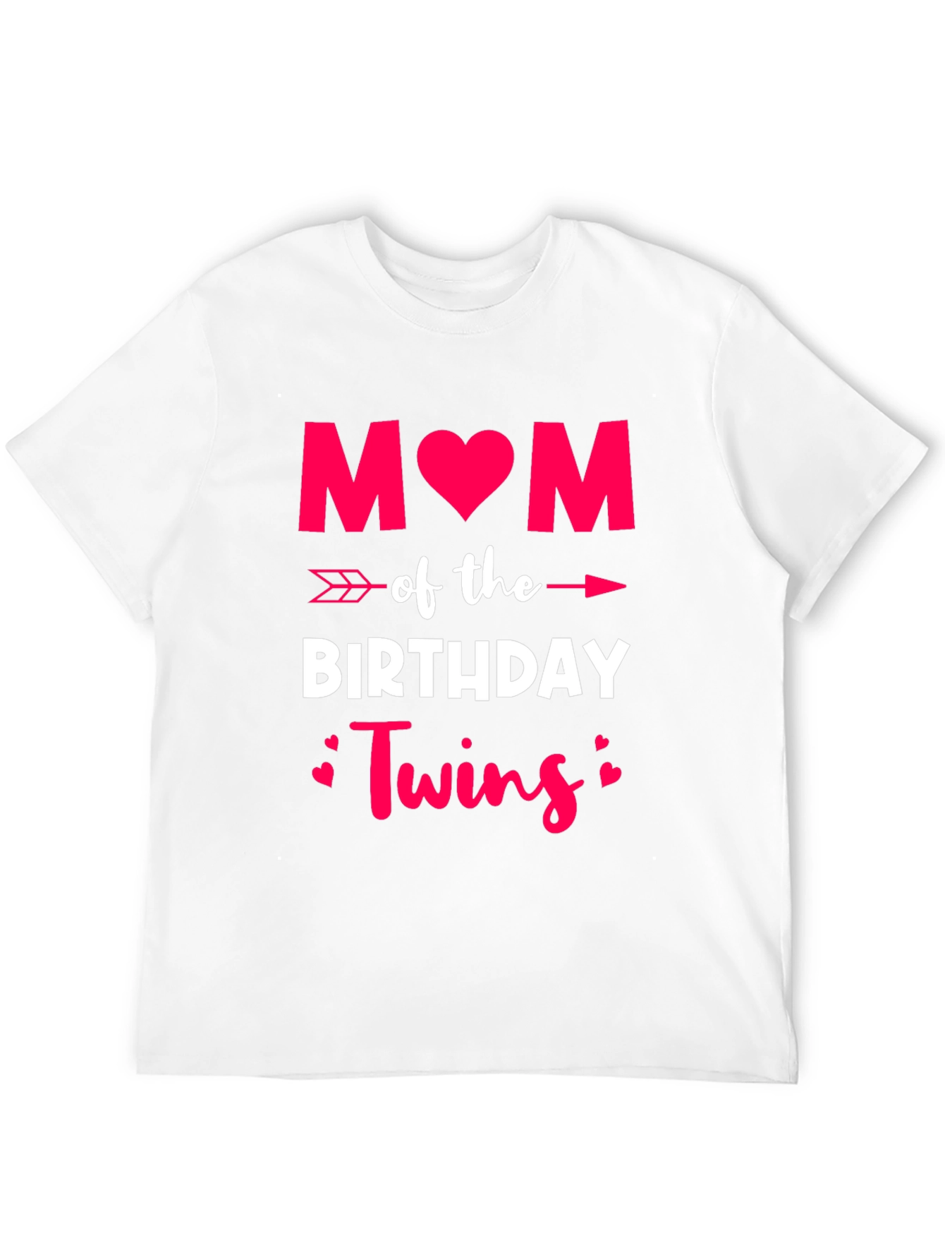 Mom of Birthday Twins T-Shirt - Black