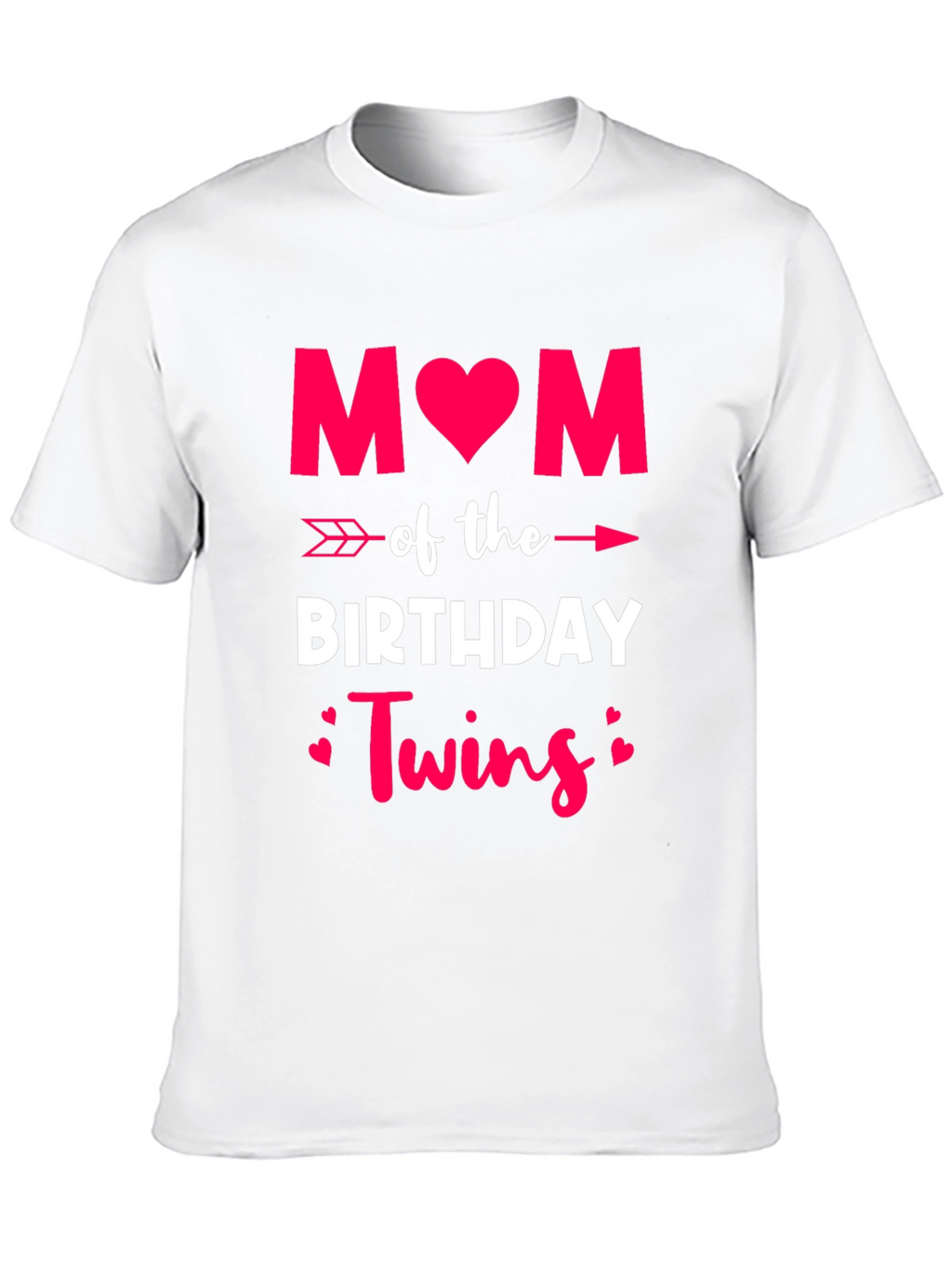 Mom of Birthday Twins T-Shirt - Black