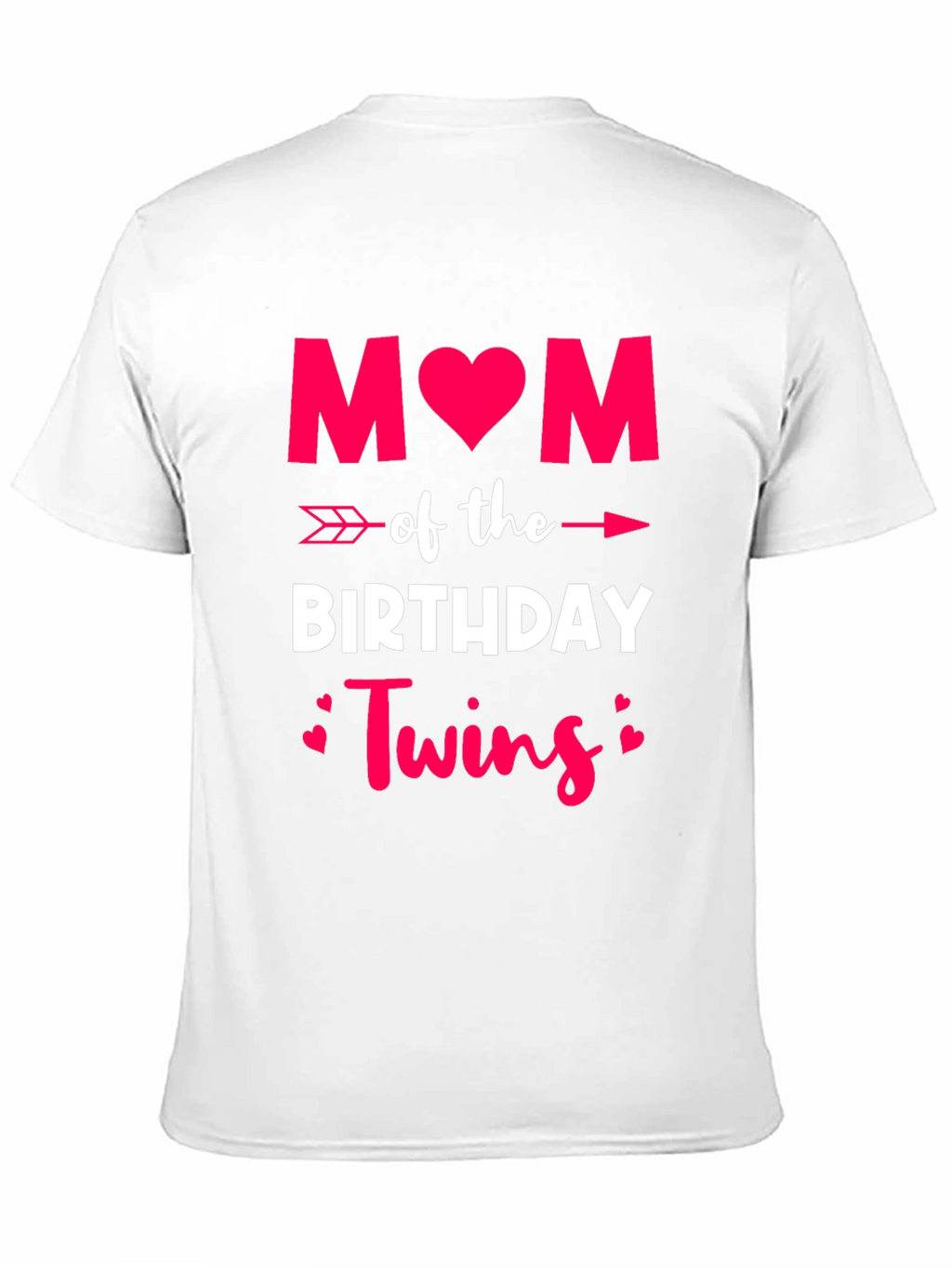 Mom of Birthday Twins T-Shirt - Black