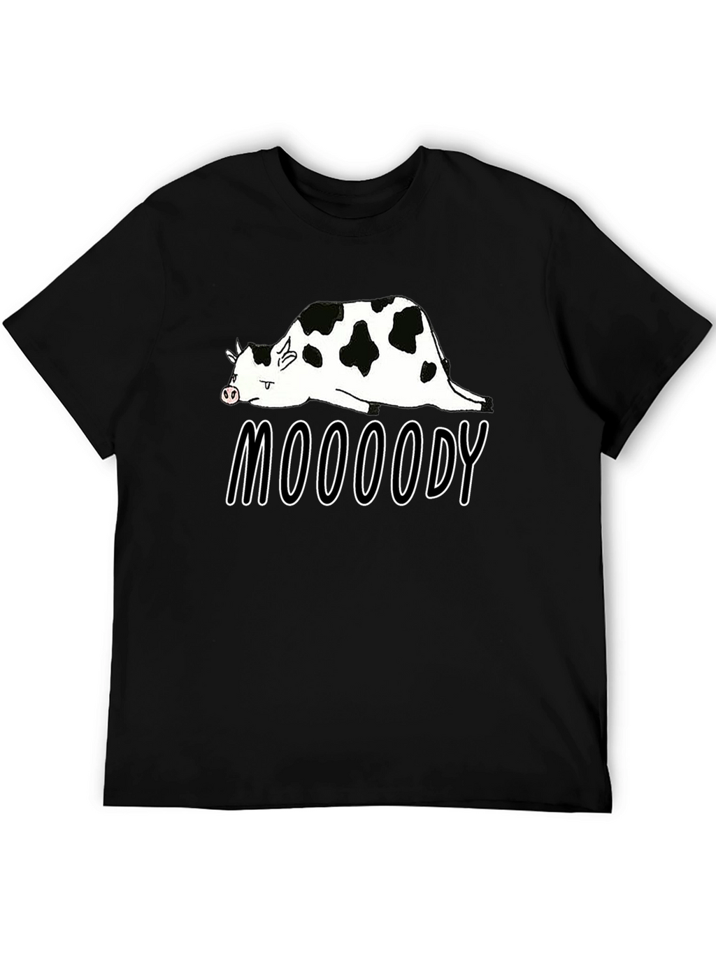 Mooooody Cow Graphic Tee - Funny Animal Shirt