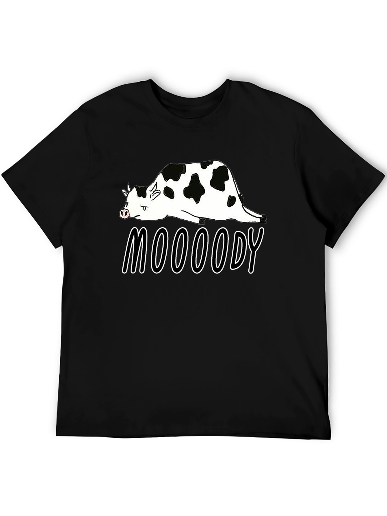 Mooooody Cow Graphic Tee - Funny Animal Shirt