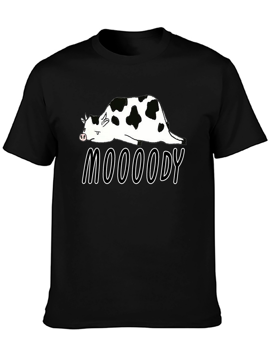 Mooooody Cow Graphic Tee - Funny Animal Shirt
