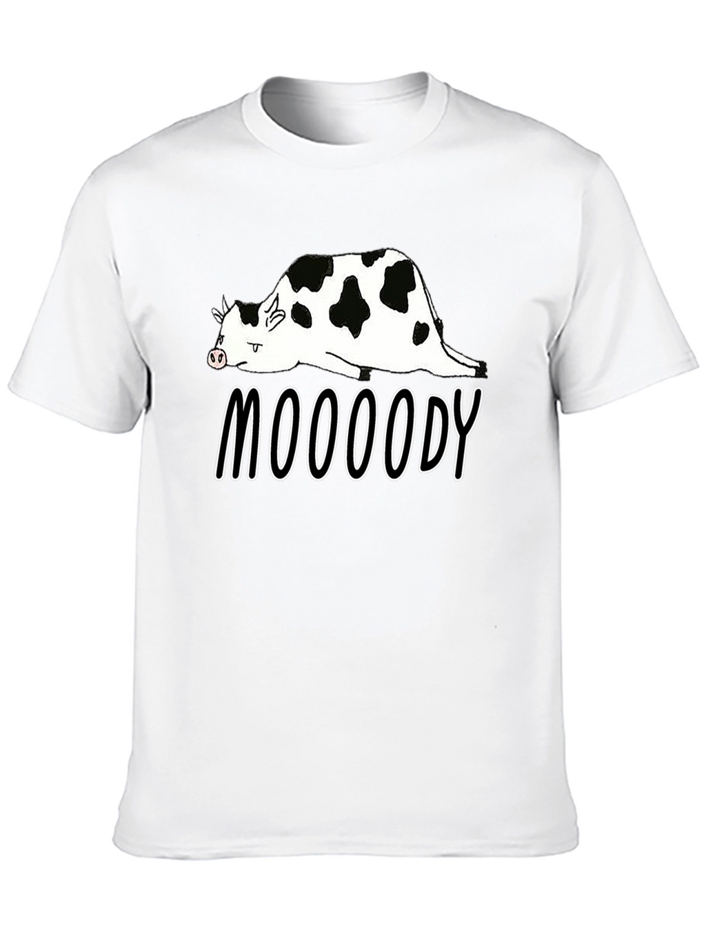 Mooooody Cow Graphic Tee - Funny Animal Shirt