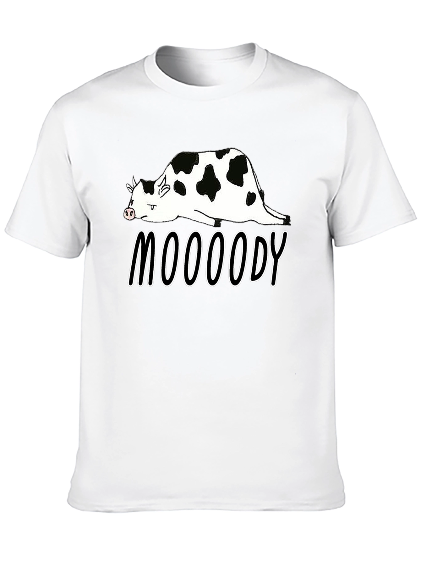 Mooooody Cow Graphic Tee - Funny Animal Shirt