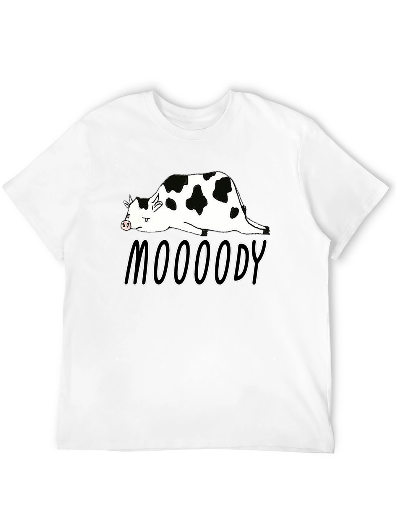 Mooooody Cow Graphic Tee - Funny Animal Shirt