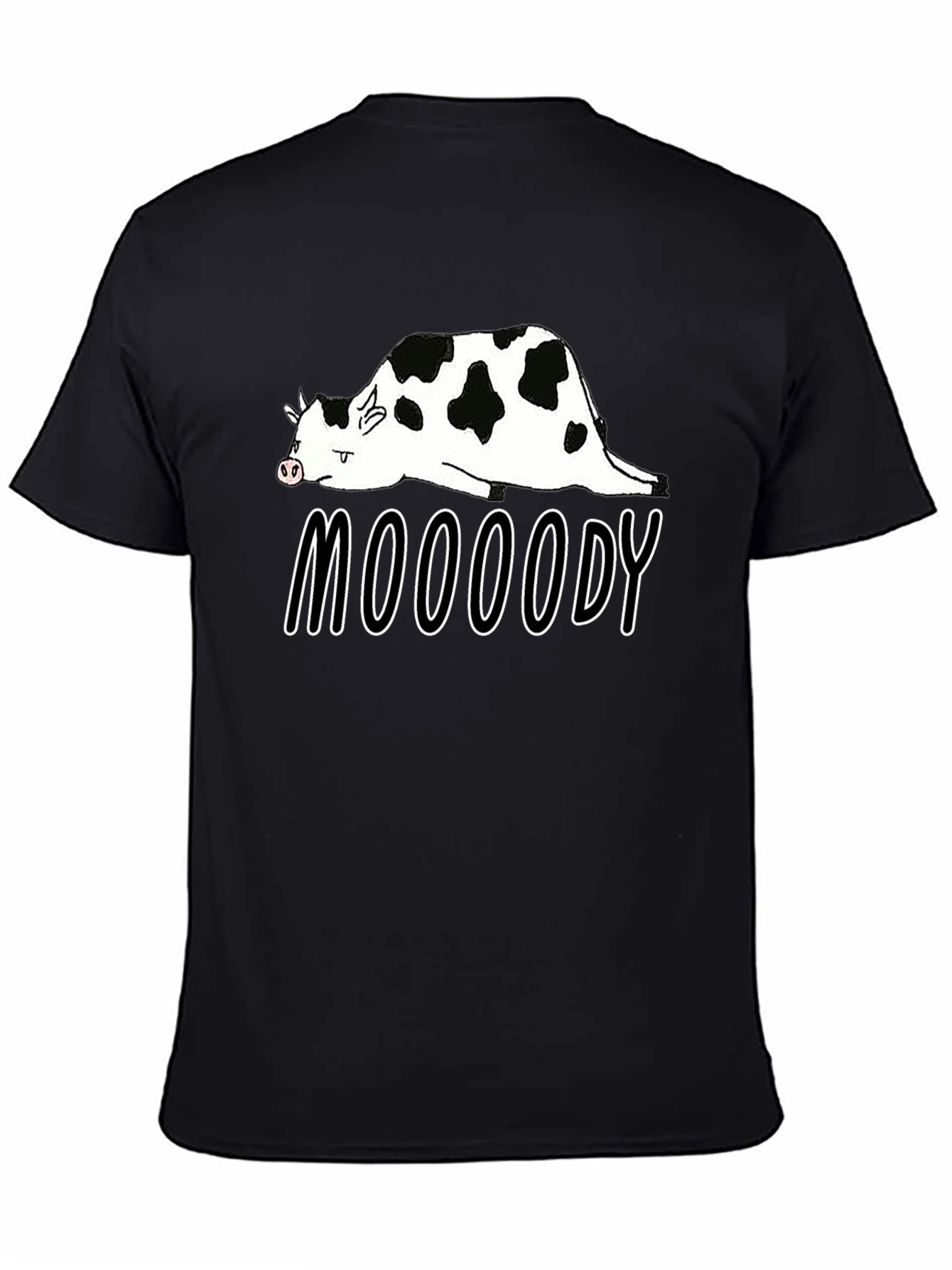 Mooooody Cow Graphic Tee - Funny Animal Shirt