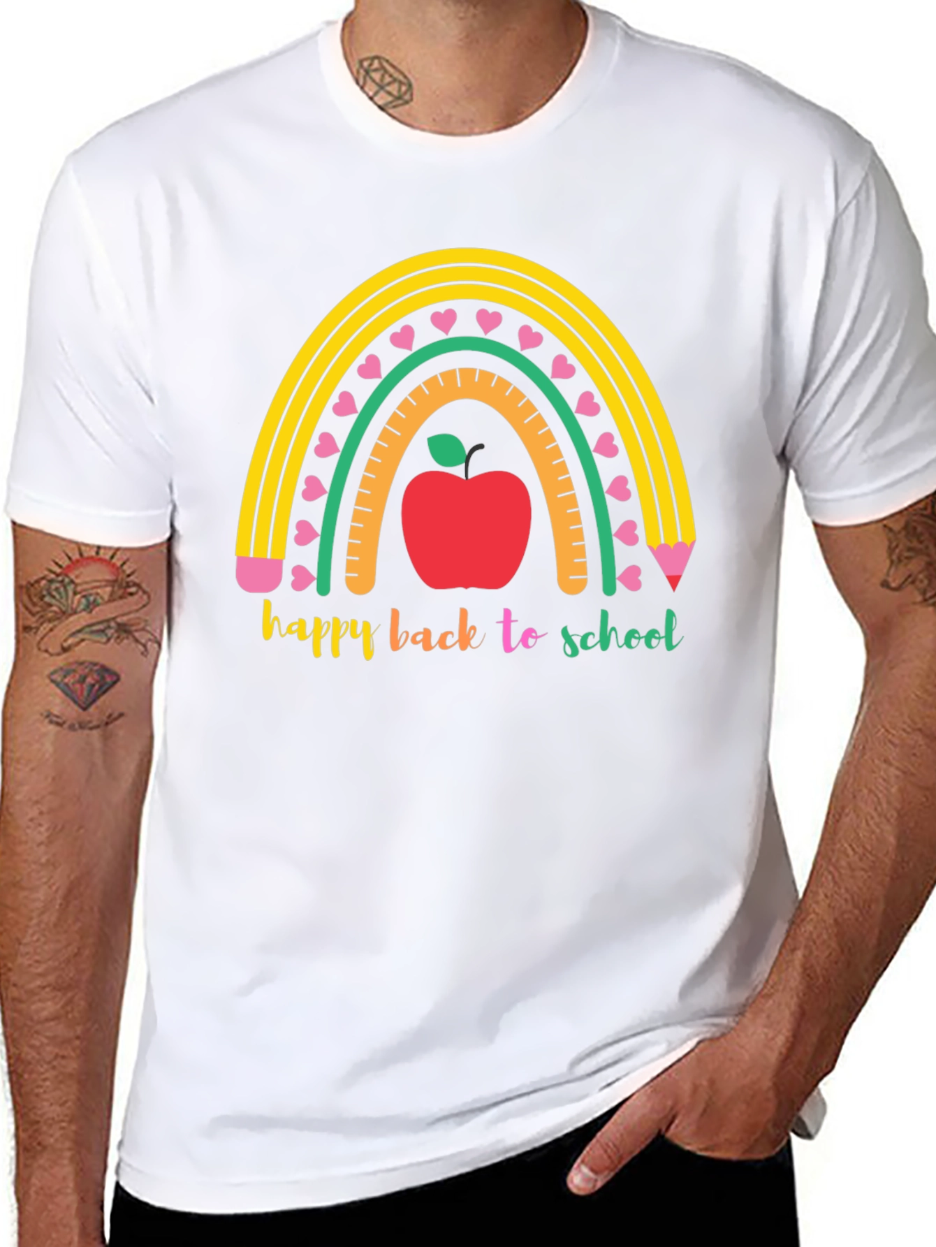 Back to School Rainbow Apple T-Shirt
