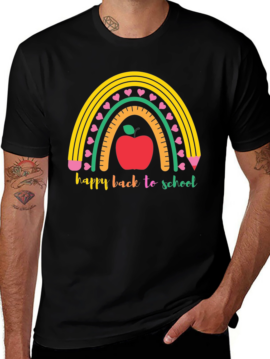 Back to School Rainbow Apple T-Shirt