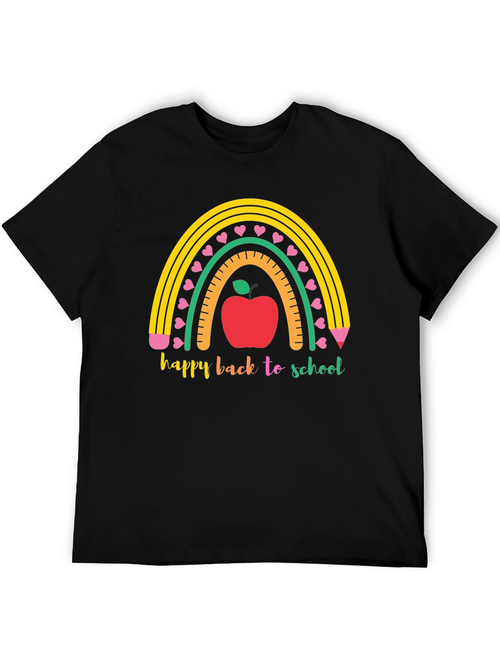 Back to School Rainbow Apple T-Shirt