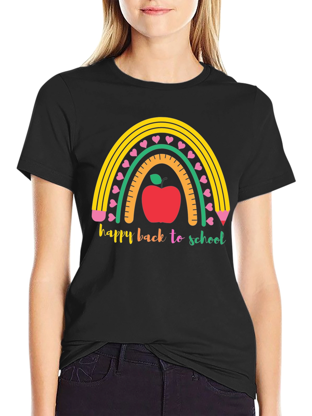 Back to School Rainbow Apple T-Shirt