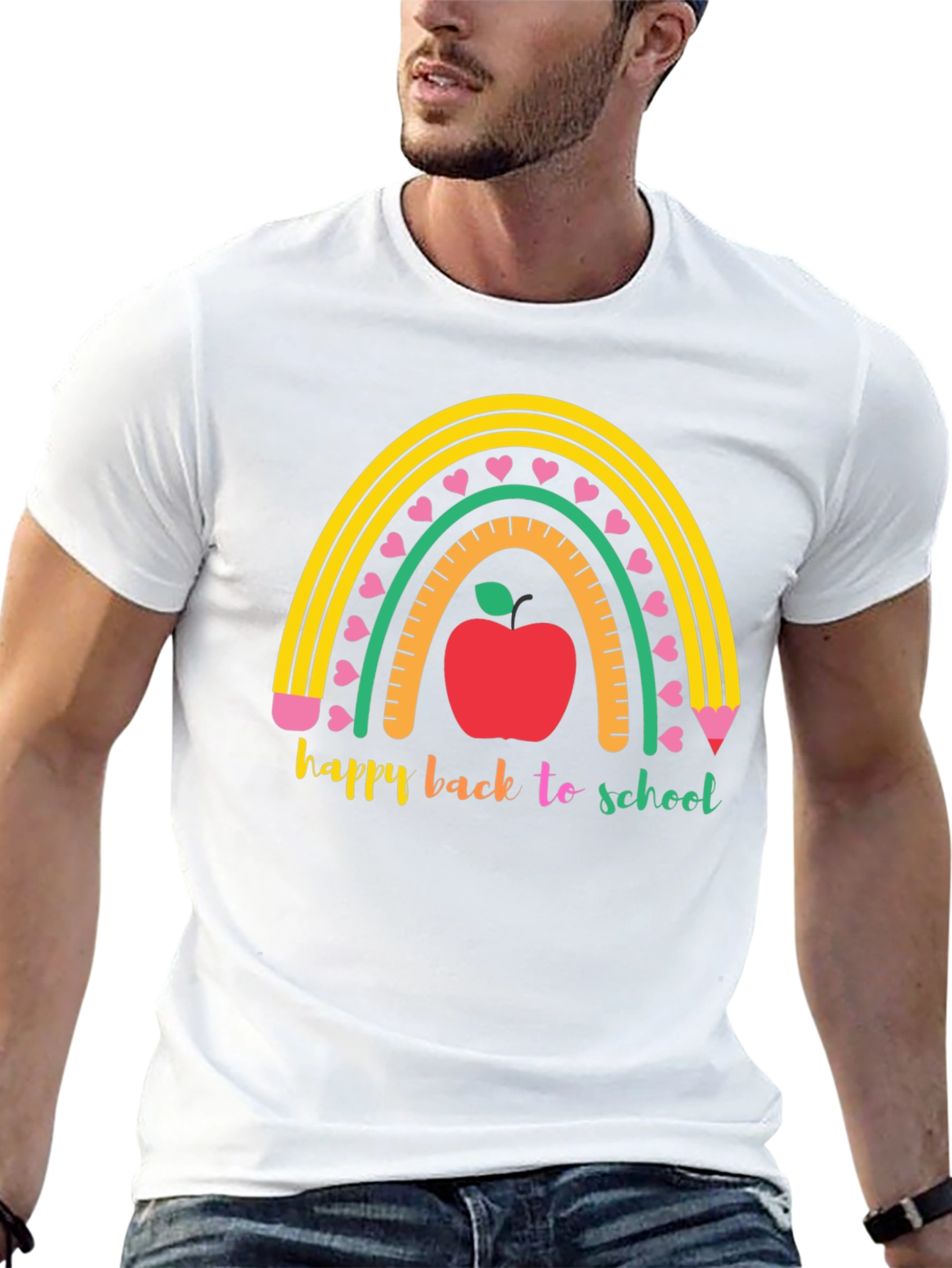 Back to School Rainbow Apple T-Shirt