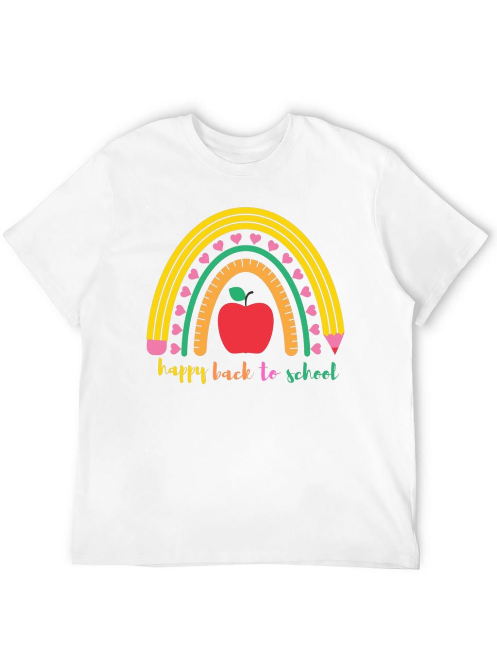 Back to School Rainbow Apple T-Shirt