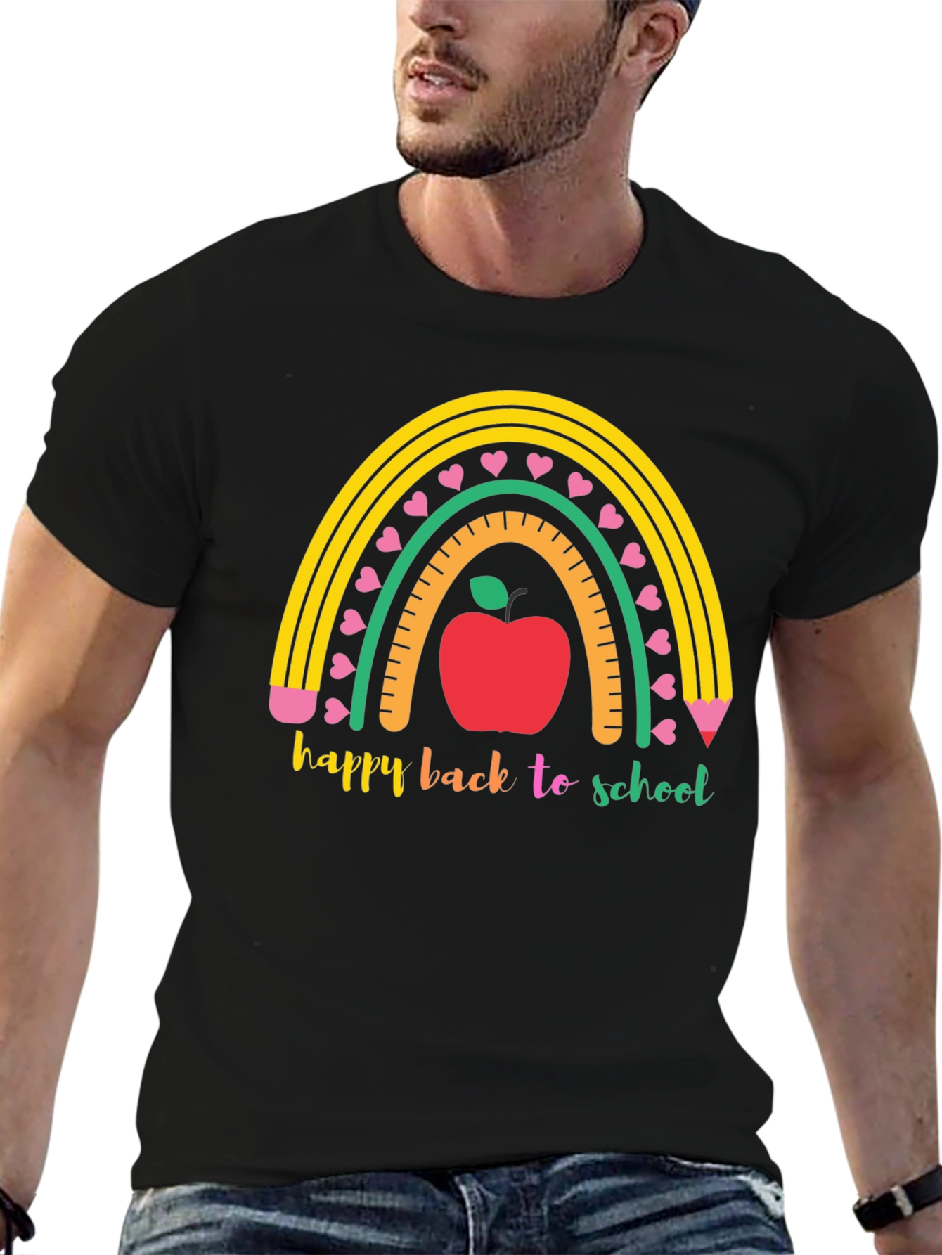 Back to School Rainbow Apple T-Shirt