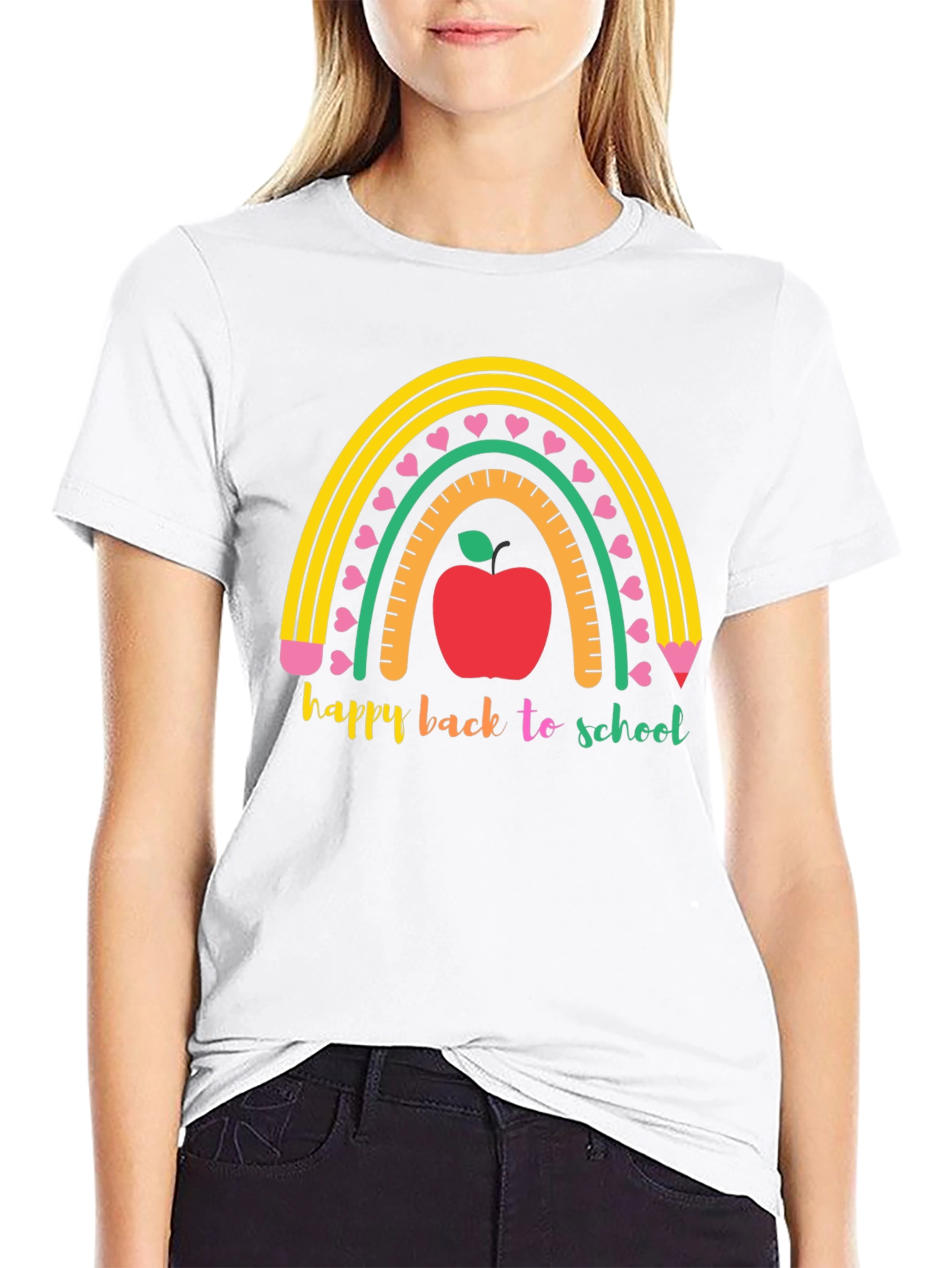 Back to School Rainbow Apple T-Shirt