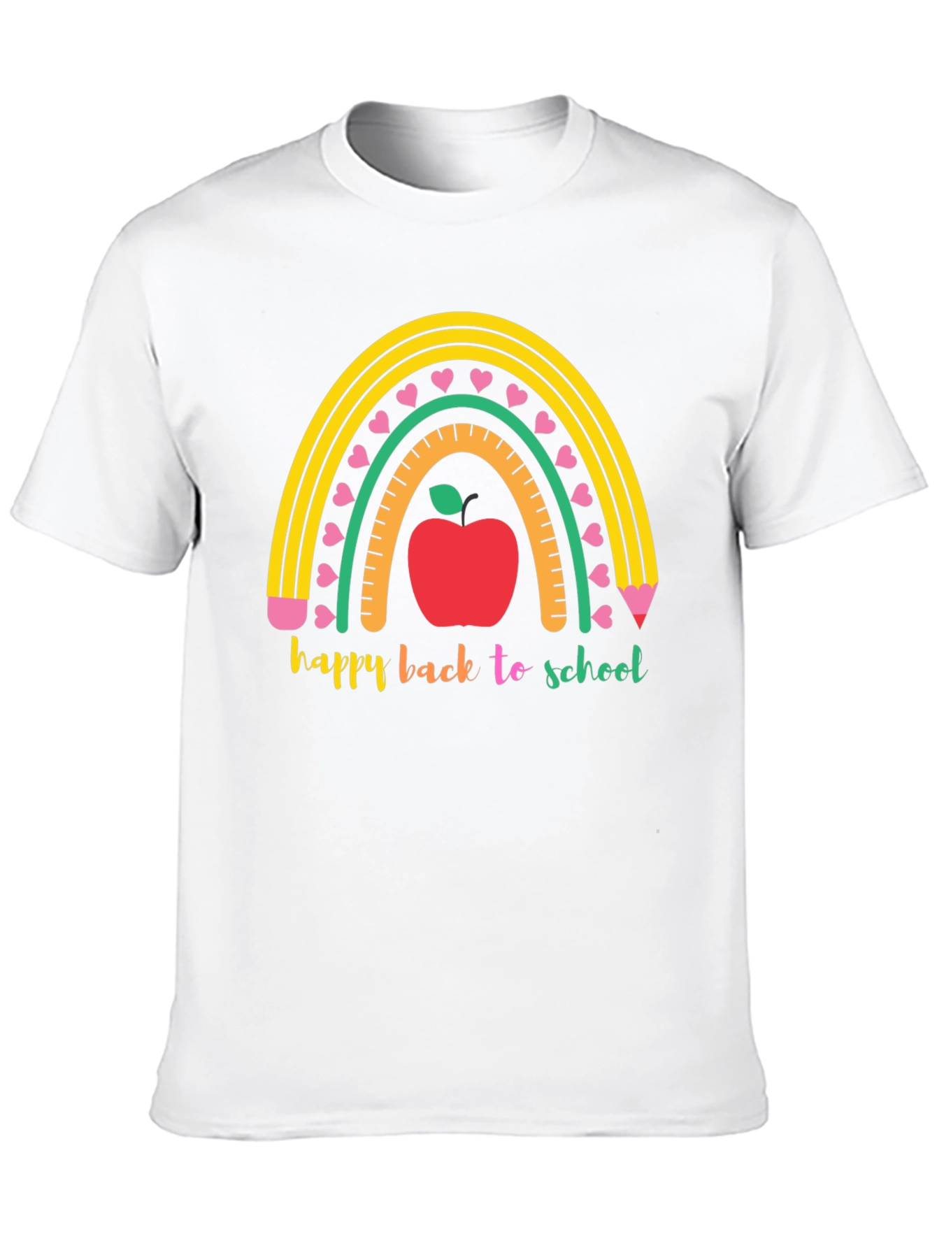 Back to School Rainbow Apple T-Shirt