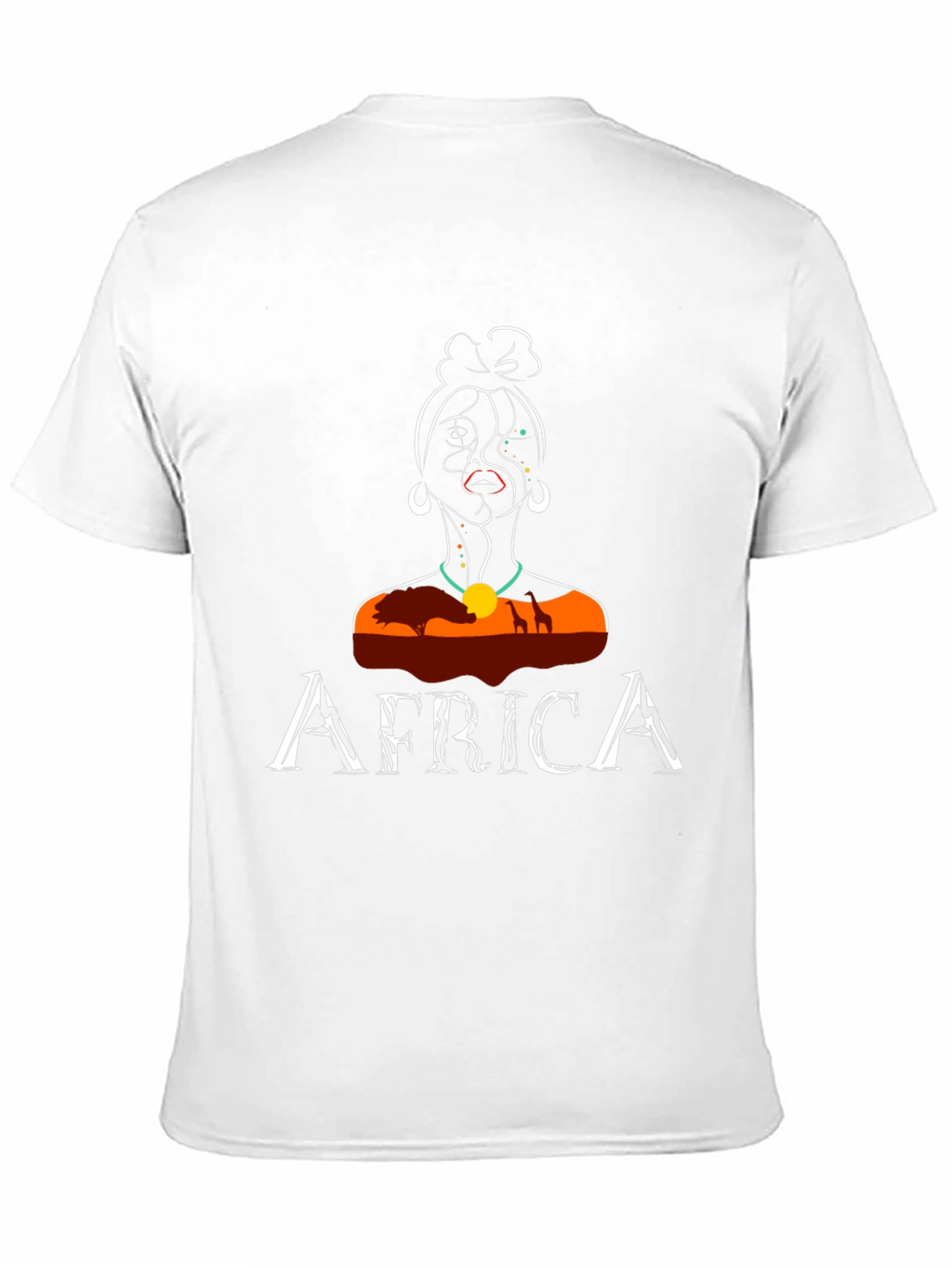 Africa T-Shirt Unique Woman Design Black Tee