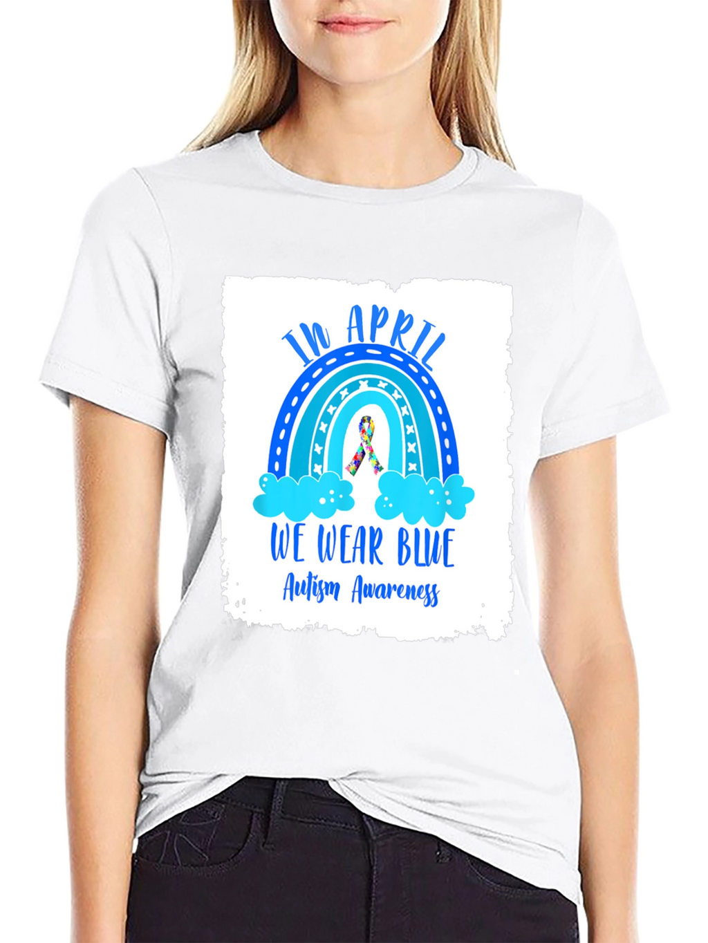 Autism Awareness T-Shirt - In April We Wear Blue