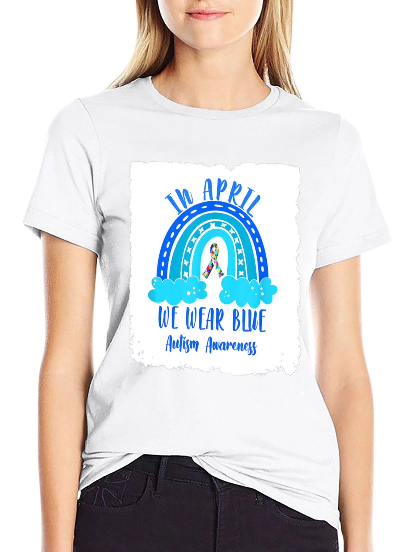 Autism Awareness T-Shirt - In April We Wear Blue