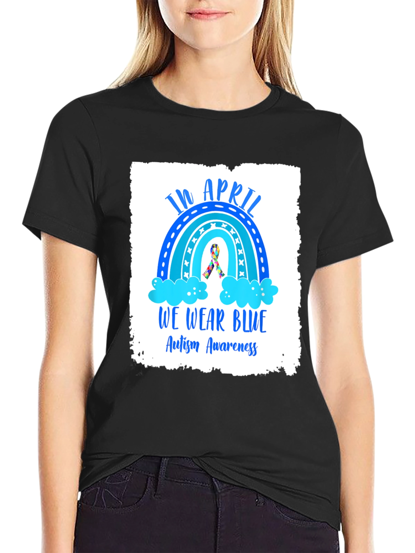 Autism Awareness T-Shirt - In April We Wear Blue
