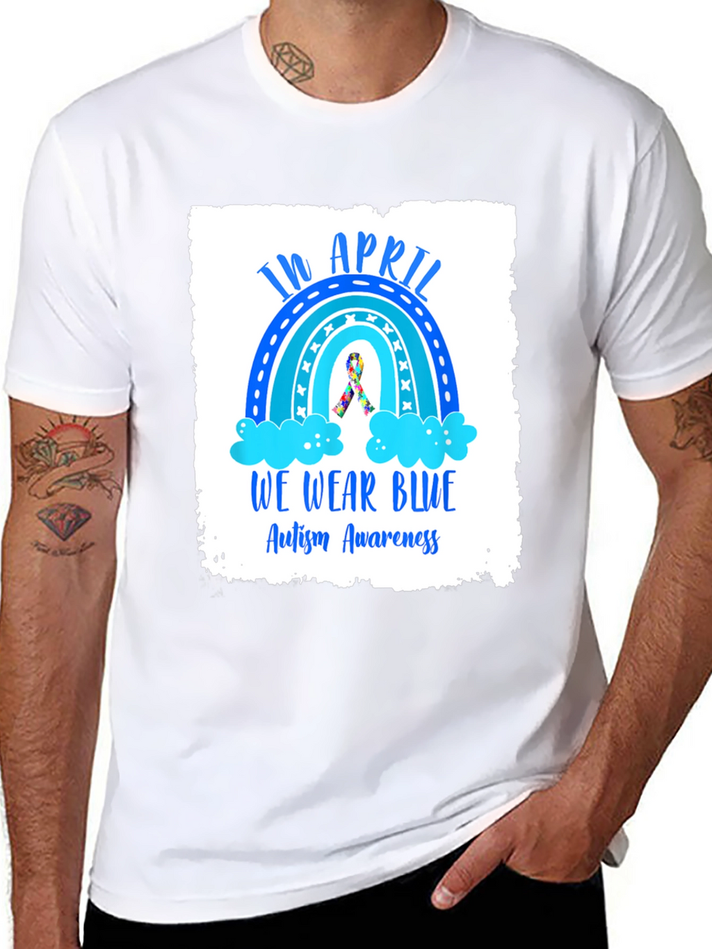 Autism Awareness T-Shirt - In April We Wear Blue