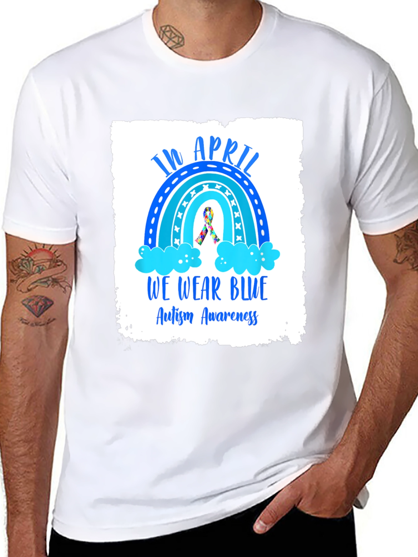 Autism Awareness T-Shirt - In April We Wear Blue