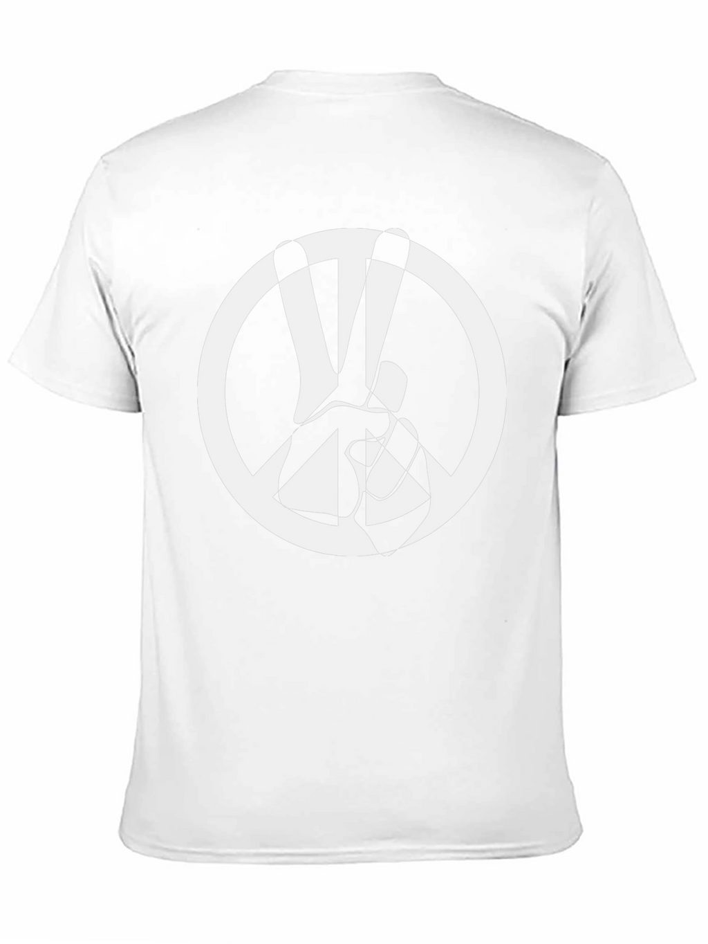 Peace Symbol Graphic Tee - Black Cotton T-Shirt