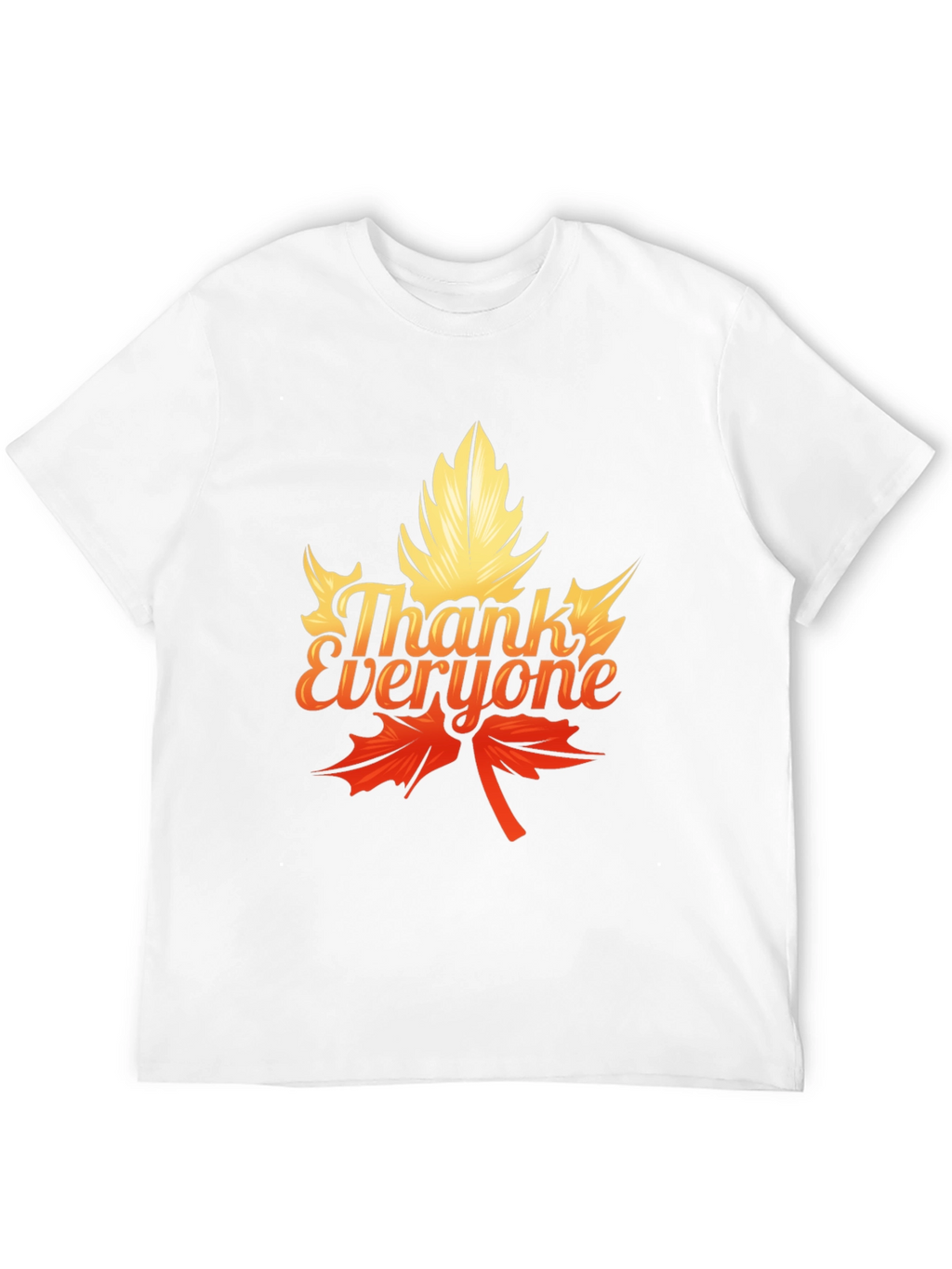 Thank Everyone Maple Leaf Graphic Tee - Black