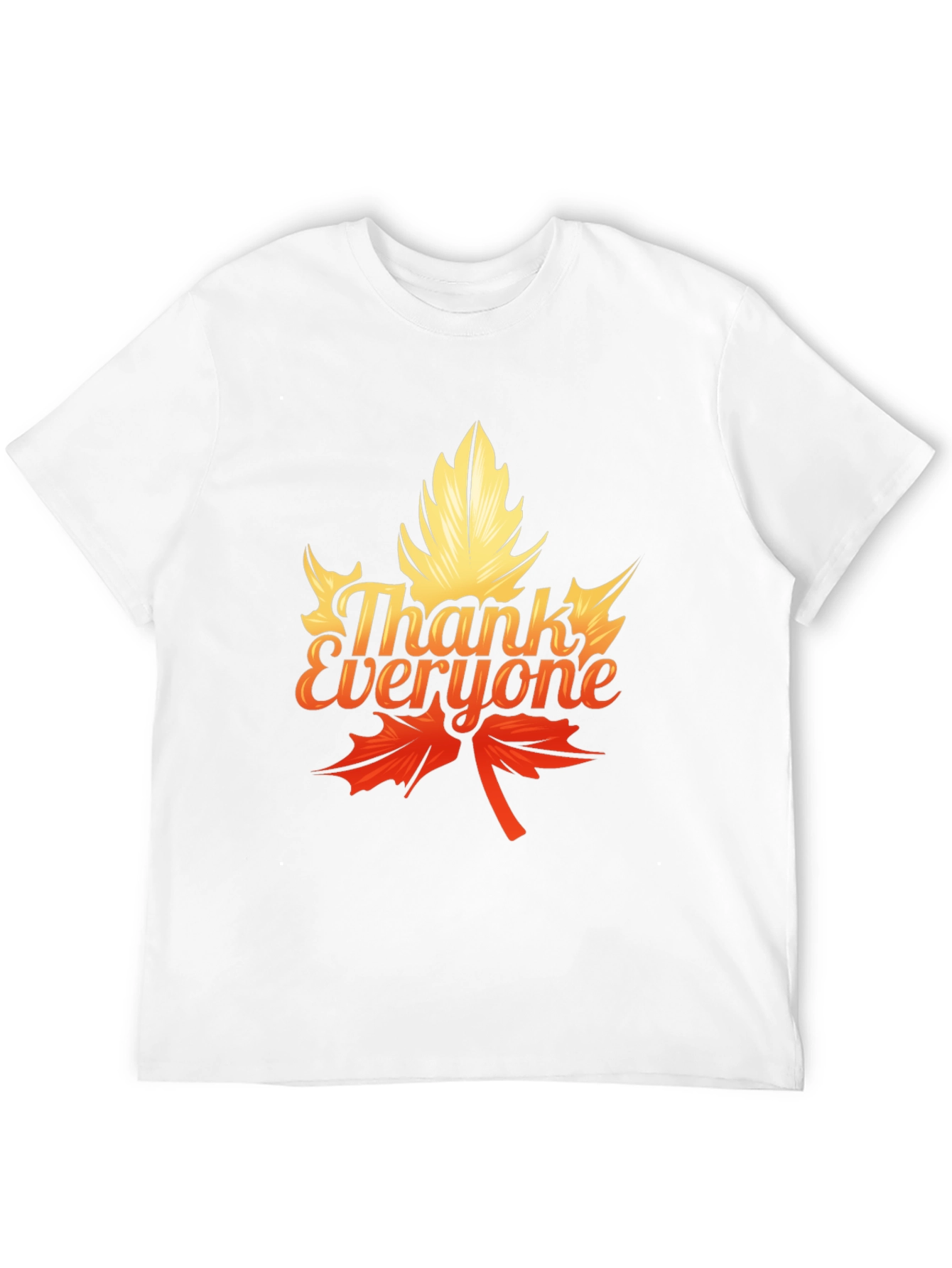 Thank Everyone Maple Leaf Graphic Tee - Black