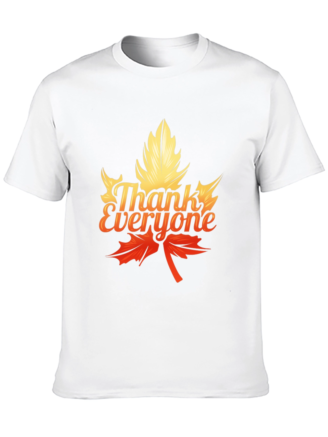 Thank Everyone Maple Leaf Graphic Tee - Black