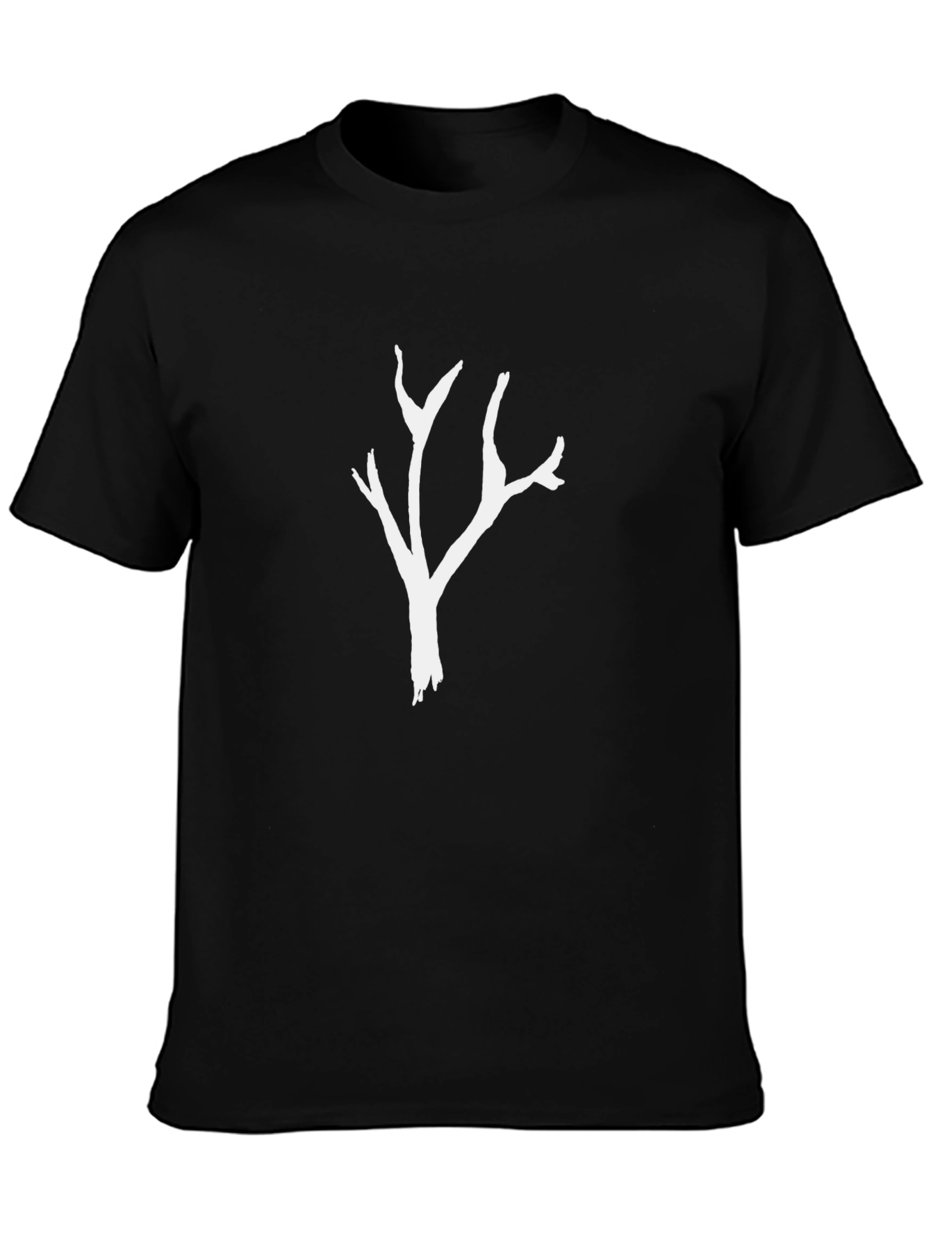 Abstract Branch Graphic Black T-Shirt