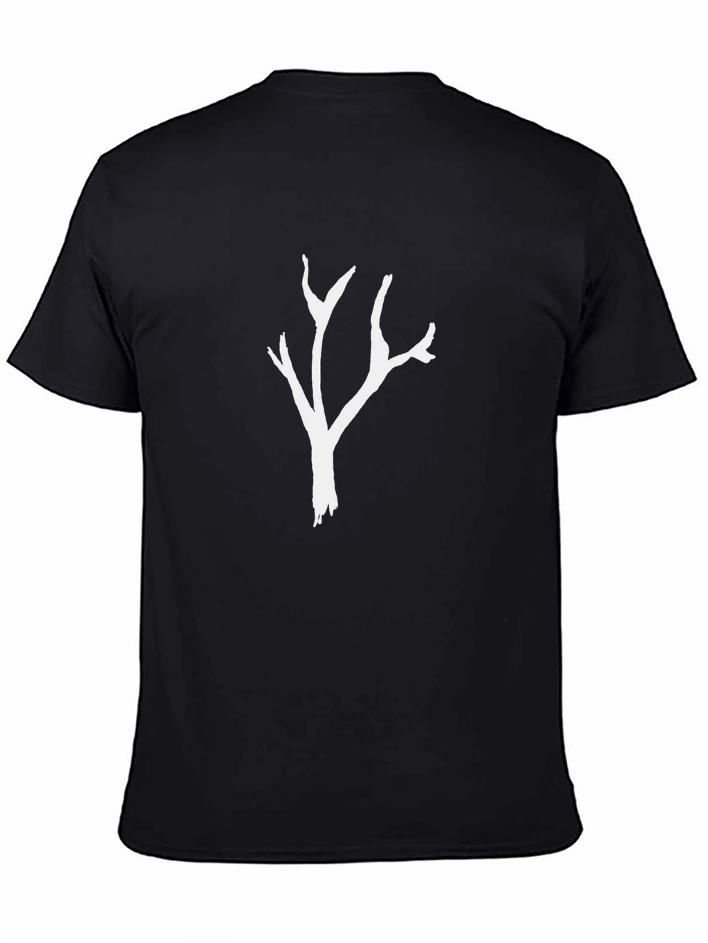 Abstract Branch Graphic Black T-Shirt