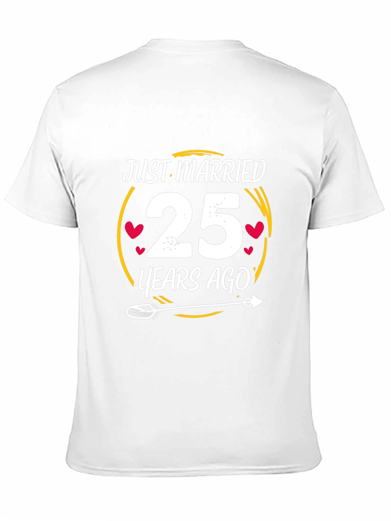 Just Married 25 Years Ago Anniversary T-Shirt