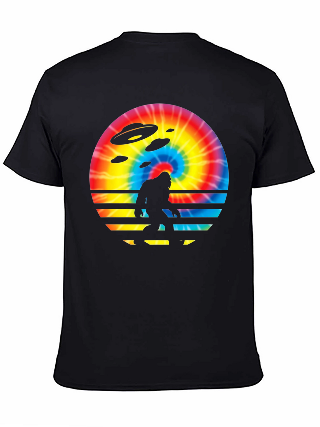 Bigfoot UFO Tie-Dye Graphic Tee