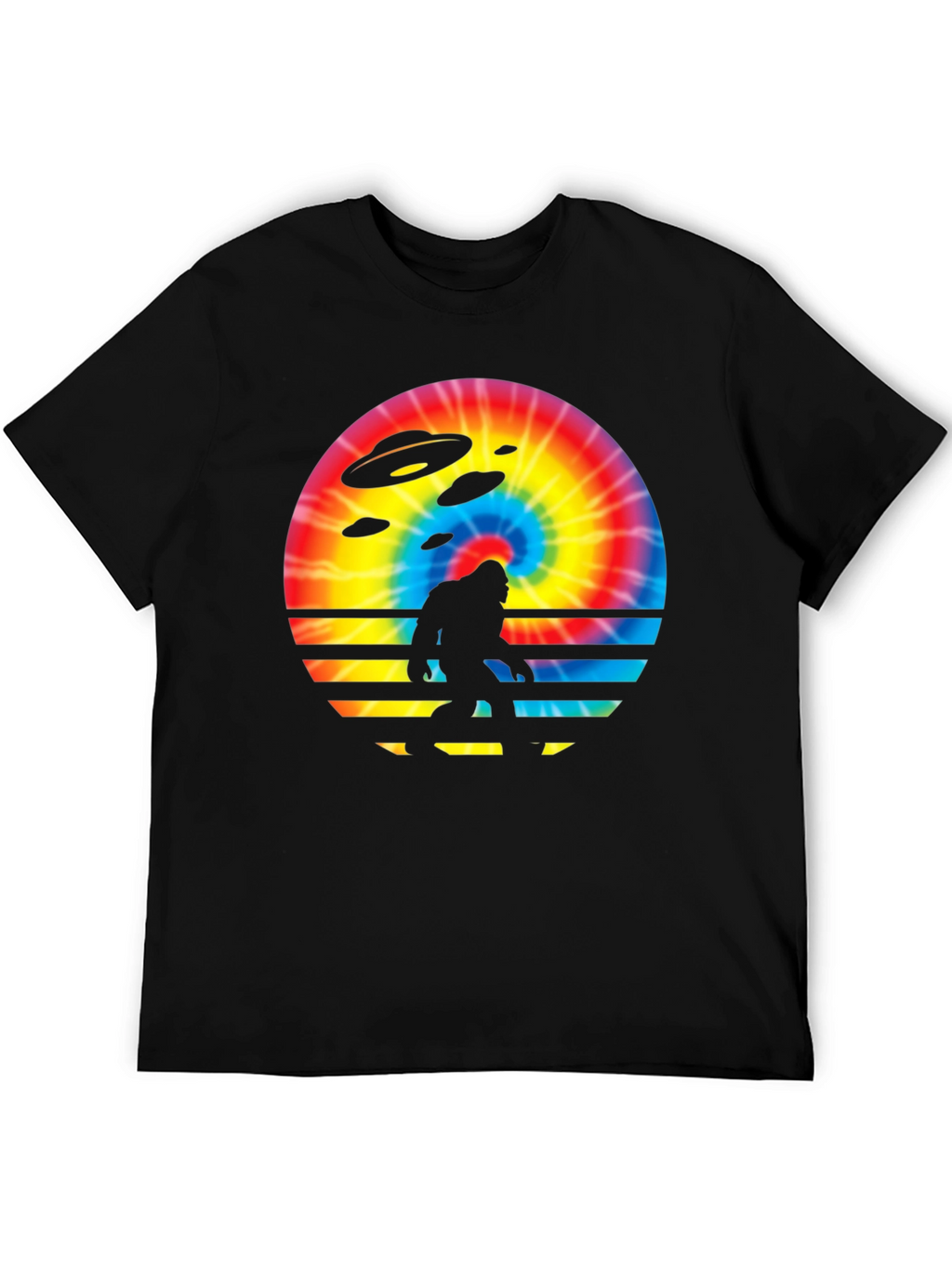 Bigfoot UFO Tie-Dye Graphic Tee