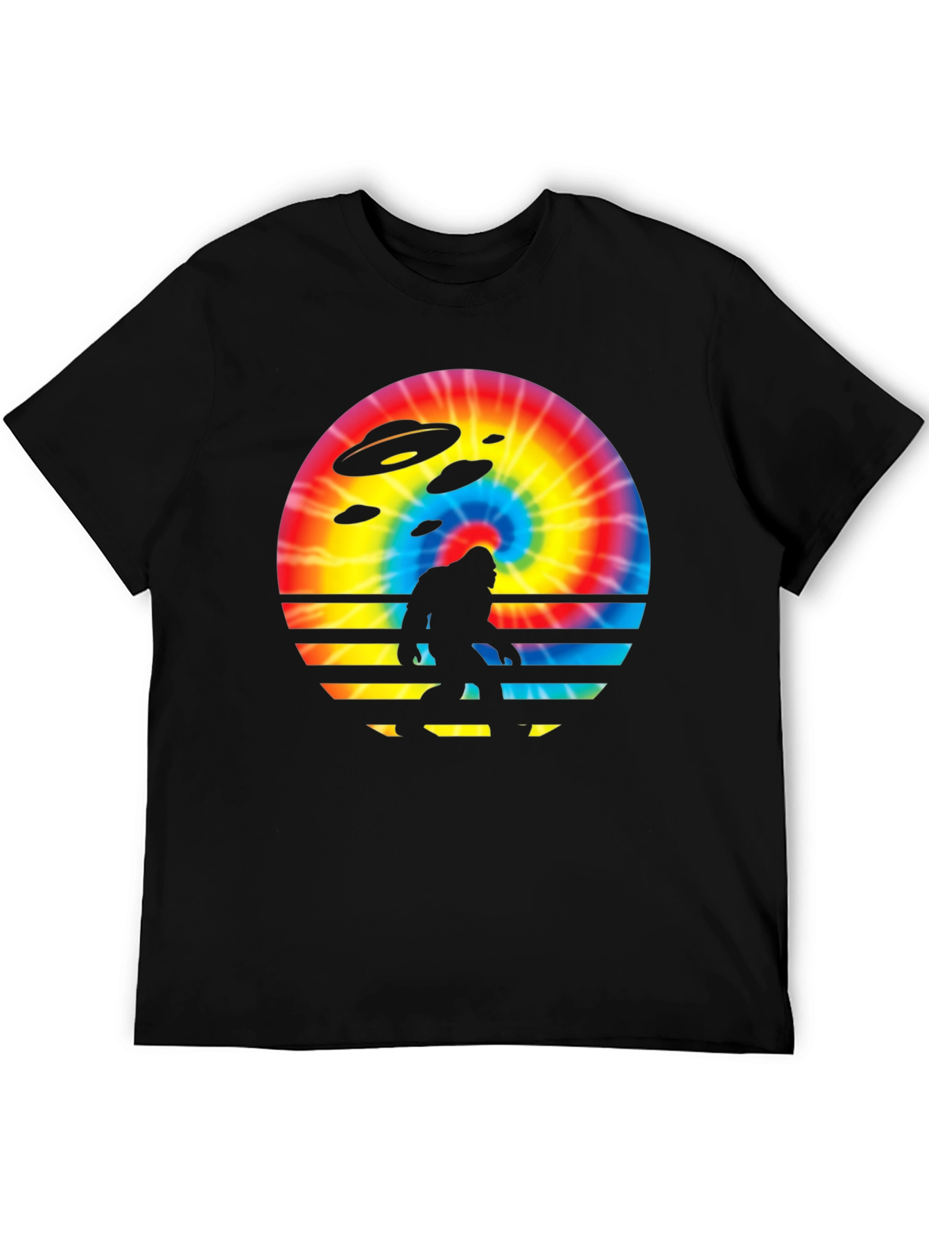 Bigfoot UFO Tie-Dye Graphic Tee