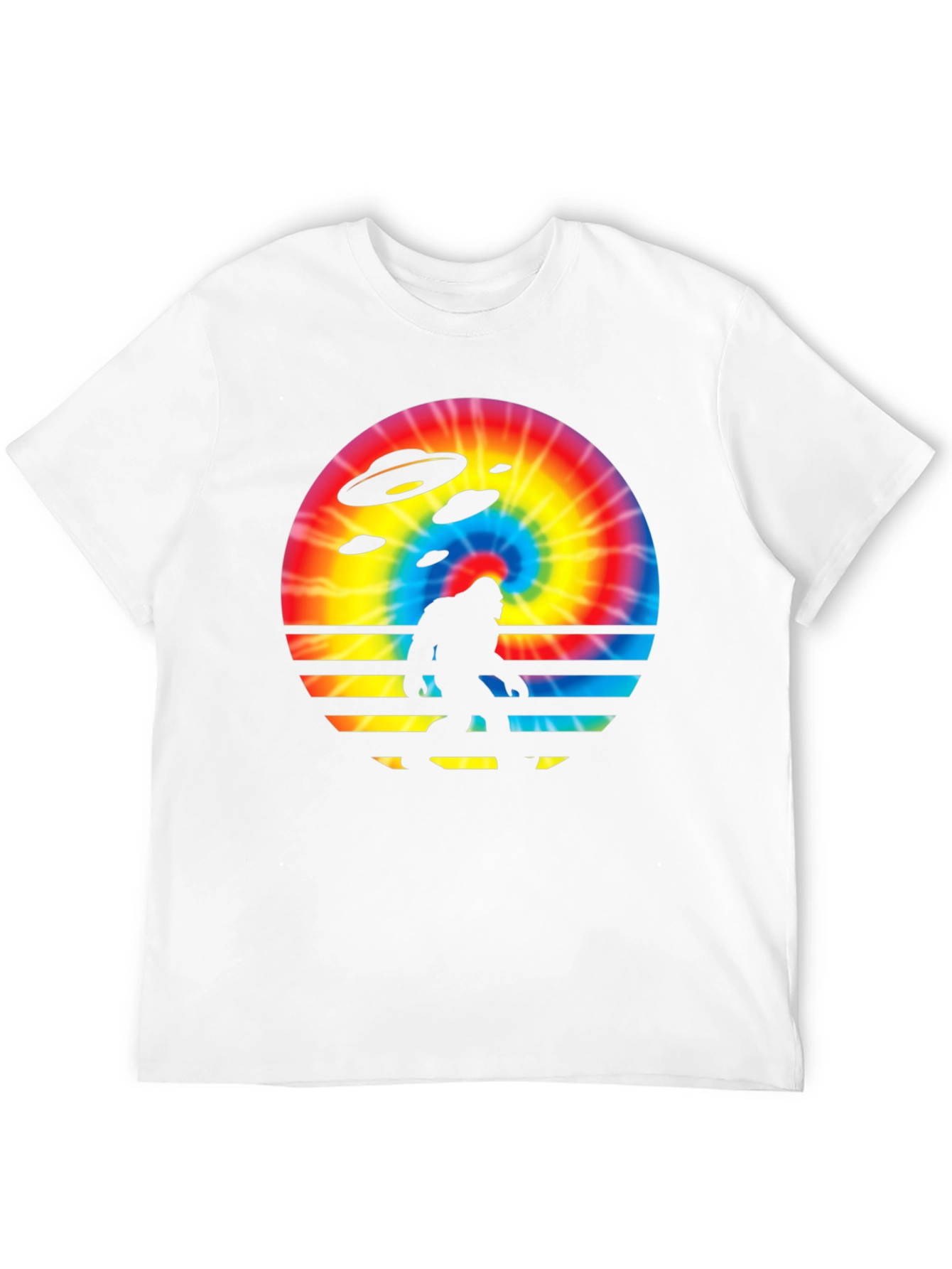 Bigfoot UFO Tie-Dye Graphic Tee