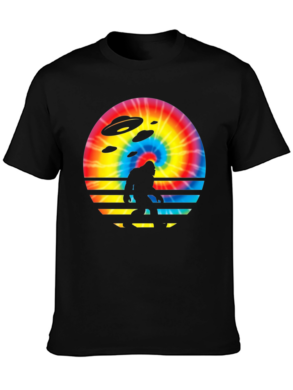 Bigfoot UFO Tie-Dye Graphic Tee