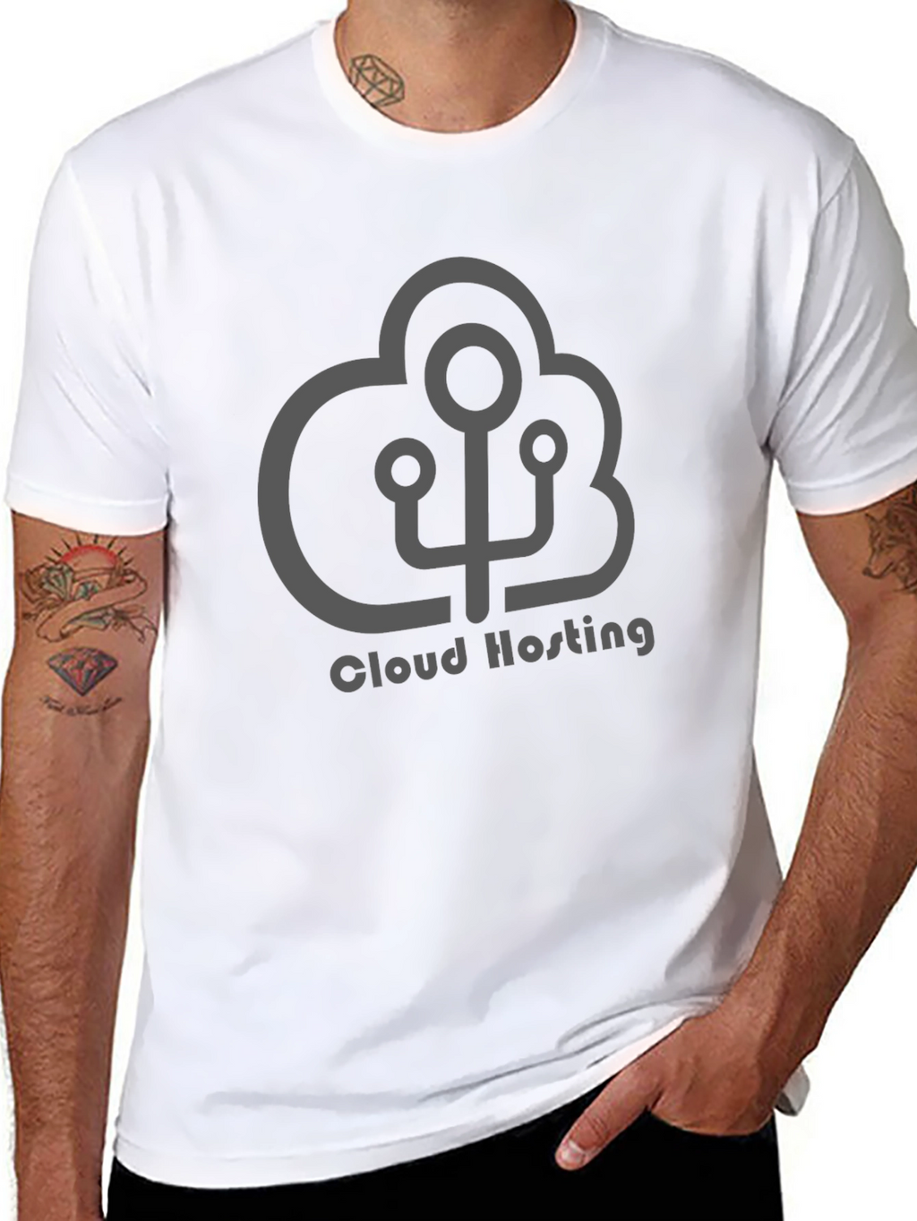 Cloud Hosting Black T-Shirt