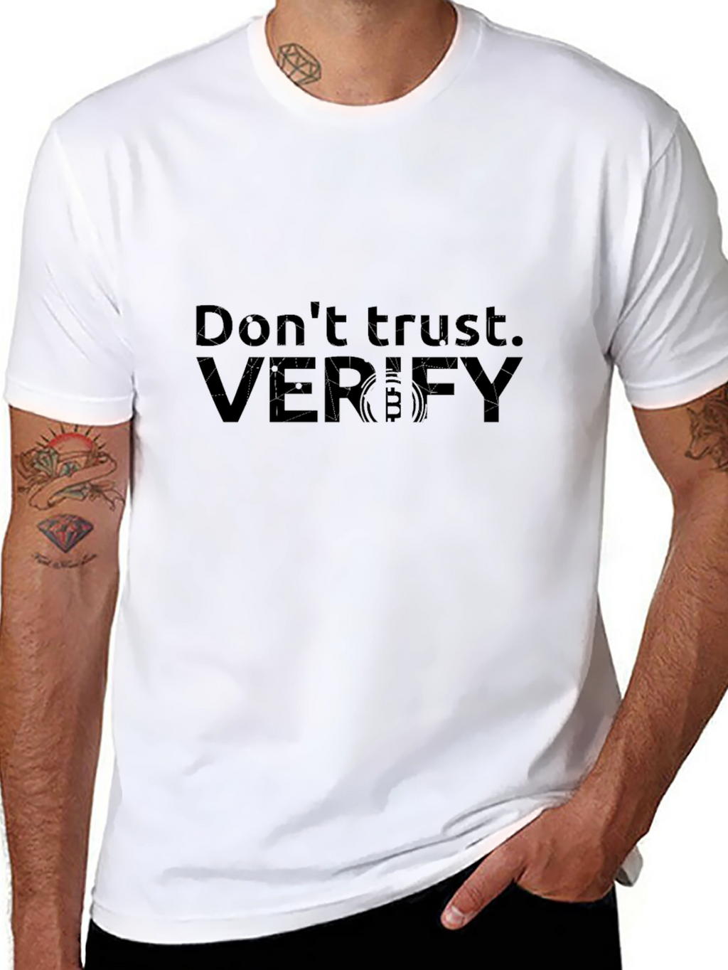 Dont Trust Verify Black Graphic Tee