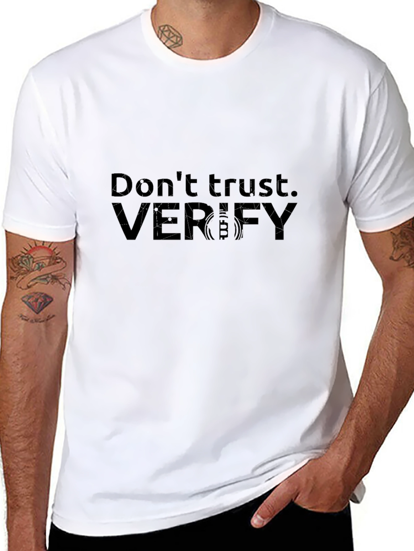 Dont Trust Verify Black Graphic Tee